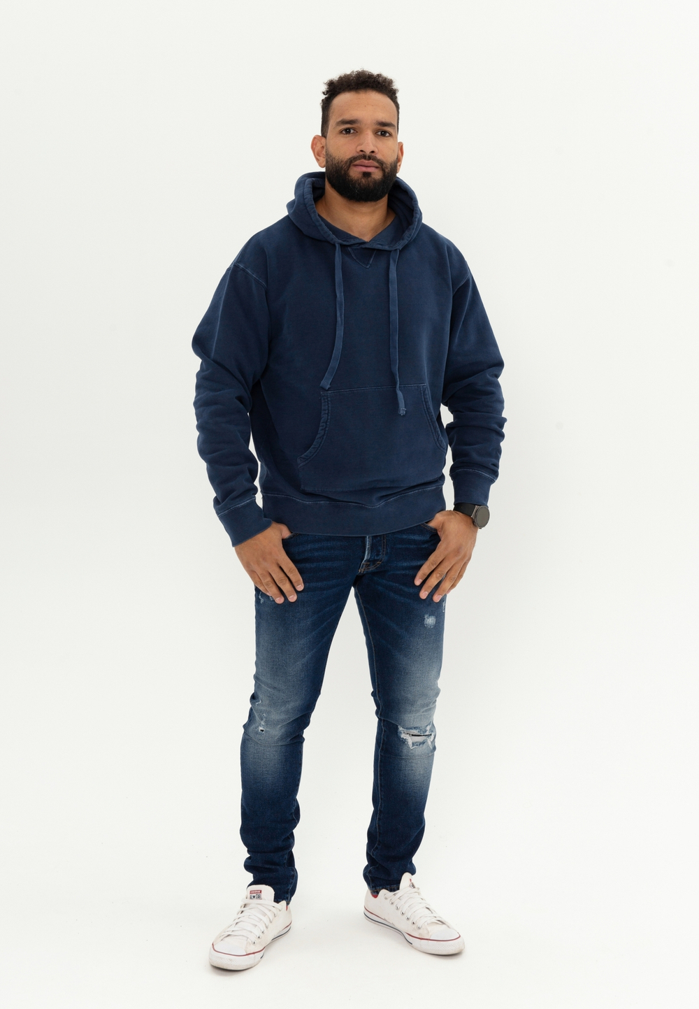 Худи Bowery NYC "Black Tiger" Blue Print