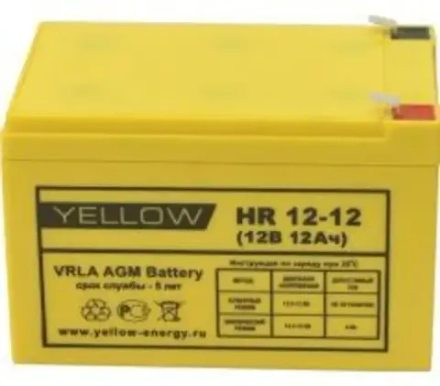 Аккумулятор YELLOW HR 12-12M | 12 Ач | 12В AGM
