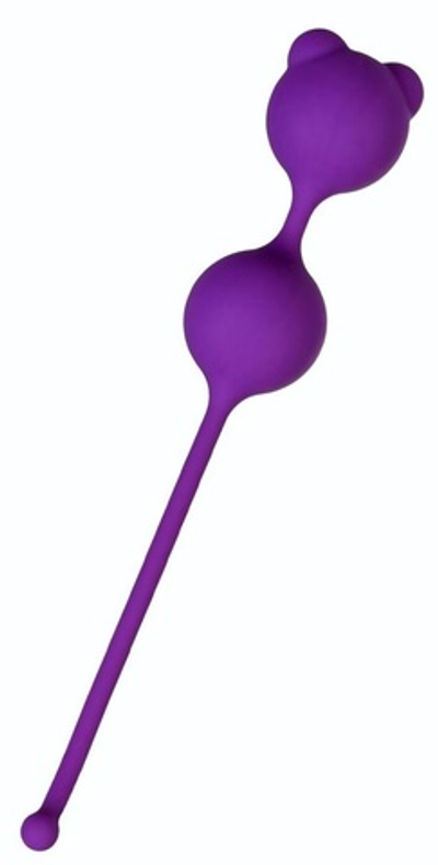 Фиолетовые вагинальные шарики A-Toys с ушками (Цвет: фиолетовый)