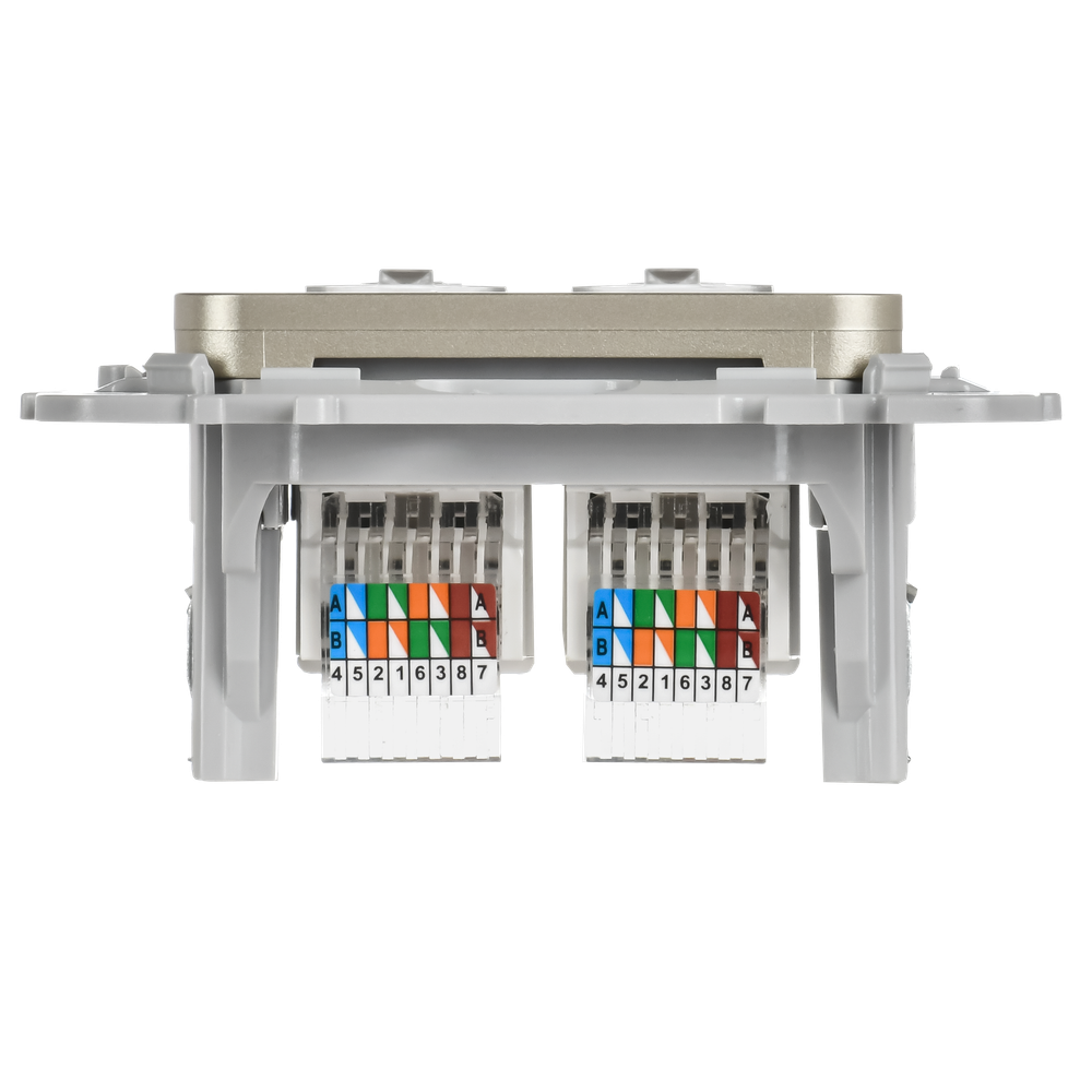 FLITE Розетка 2-местная компьютерная RJ45 категория 5Е UTP РК5е-2-0-ФлШ шампань IEK