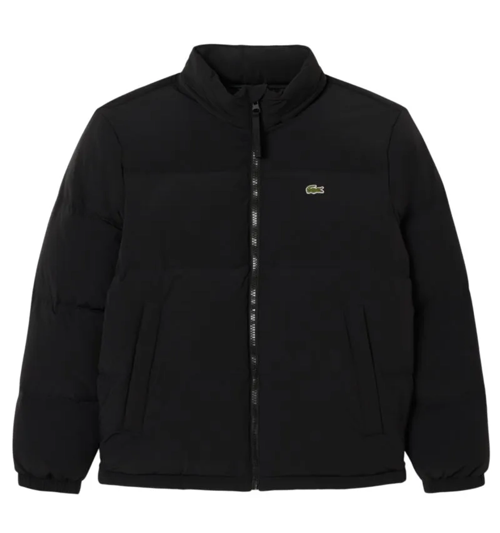 Мужская теннисная куртка Lacoste Water-Repellent Hooded Down - black