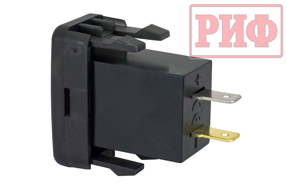 Розетка USB Type C, QC 3.0 с вольтметром для Toyota 40x20