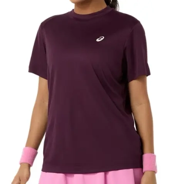 Женская теннисная футболка Asics Court Short Sleeve - dark aubergine