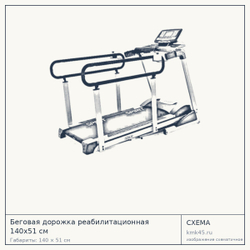 Беговая дорожка реабилитационная 140х51 см — от 228 000 ₽