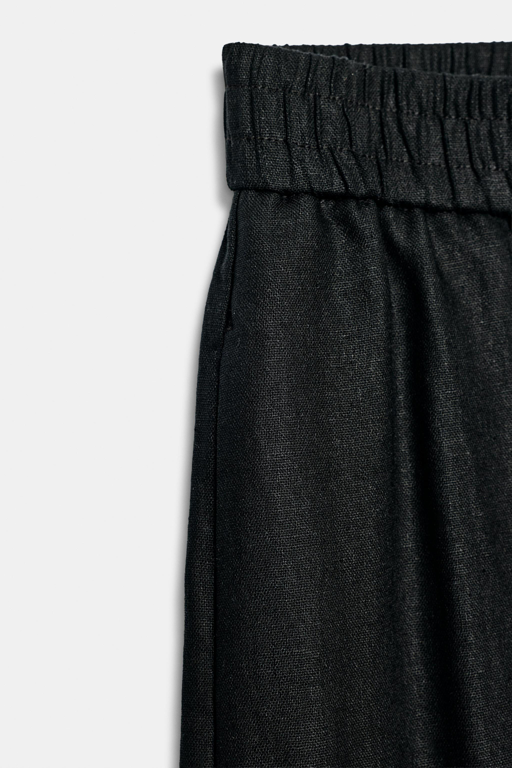 БРЮКИ ПРЯМОГО КРОЯ ИЗ СМЕСОВОГО ЛЬНА — ZARA