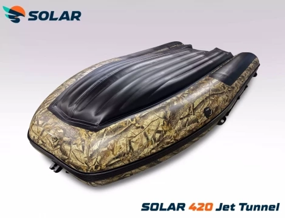 Лодка надувная моторная solar-420 jet tunnel