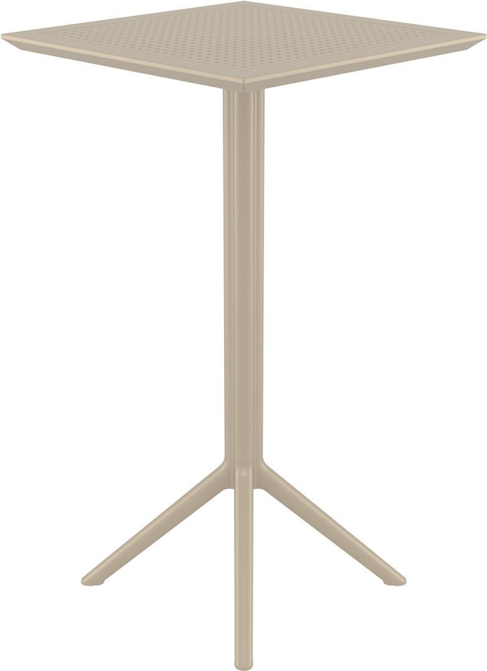 Стол пластиковый барный складной Siesta Contract Sky Folding Bar Table 60, бежевый