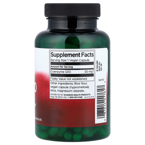 Swanson Vitamins, коэнзимQ10, 30 мг, 240 веганских капсул