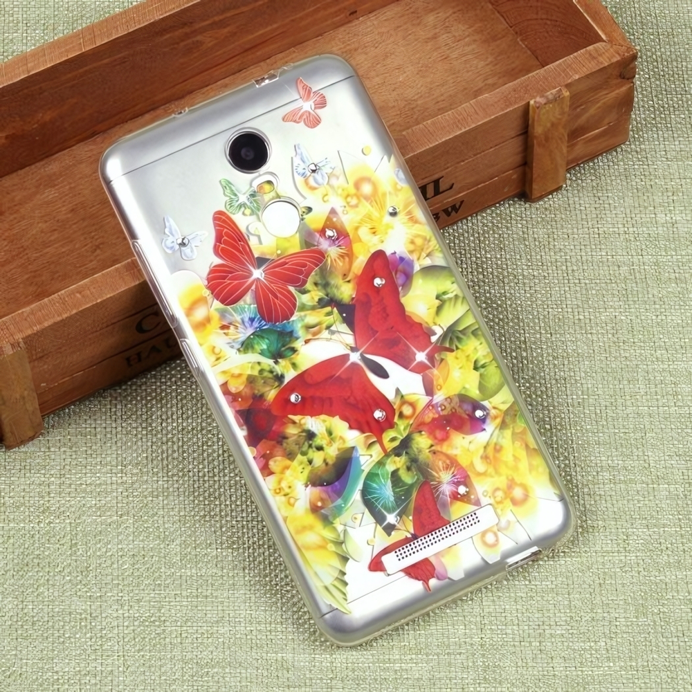 Силиконовый чехол с цветами для Xiaomi Redmi Note 3/3 Pro, 009619