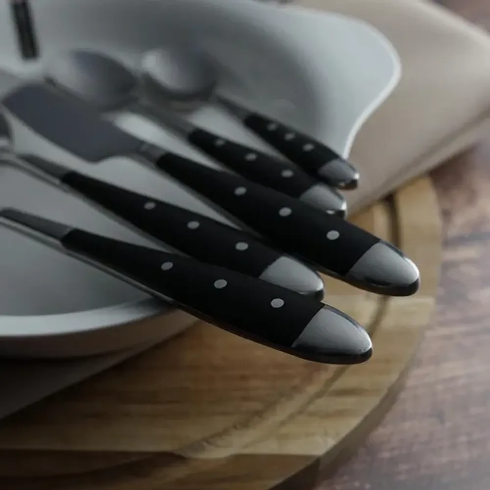 Нож столовый 22,2 см ручка черный пластик Grazia P.L. Proff Cuisine [12]