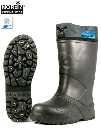 Сапоги зимние Norfin BERINGS SPIKE с манж. и шипами антрац. -45С EVA р.43-44