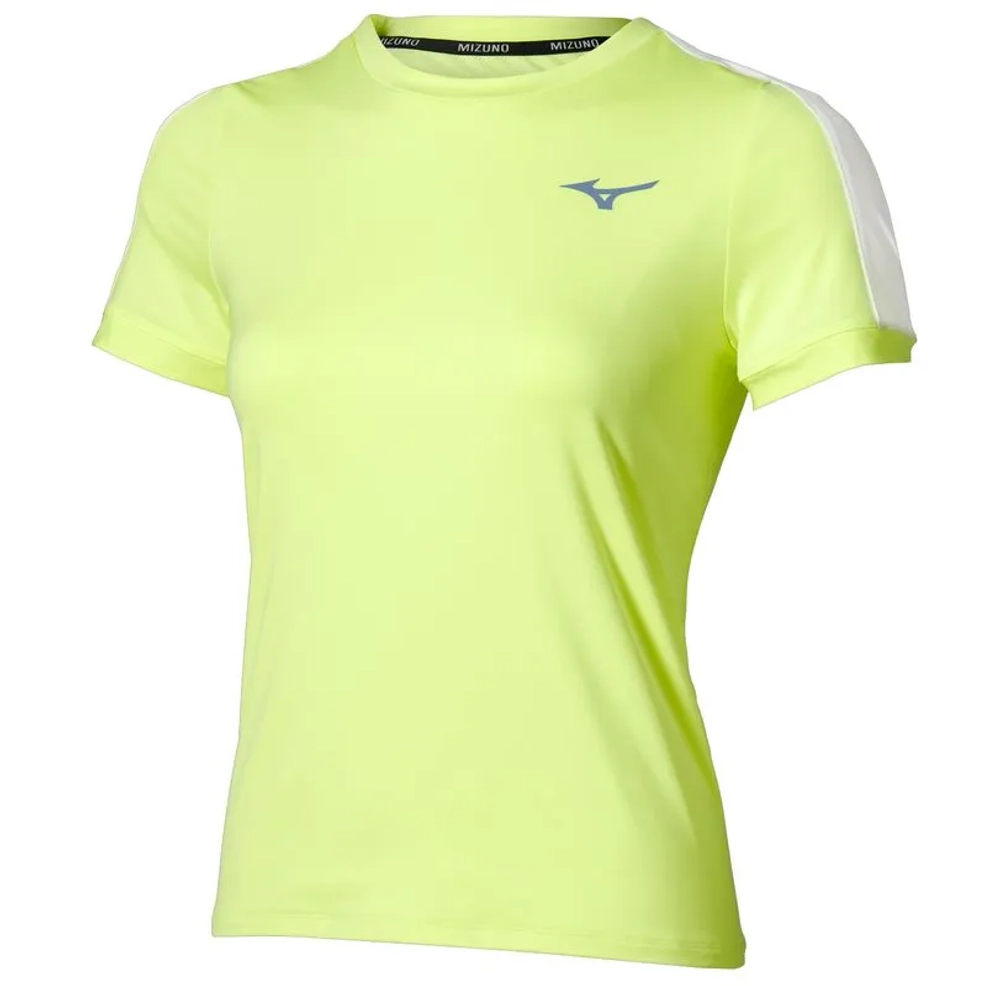 Женская теннисная футболка Mizuno Tennis Short-Sleeve - lime pulp