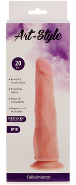 Реалистичный фаллоимитатор Art-Style Neoskin №18 , вторая кожа (22 см , телесный) (Цвет: телесный)