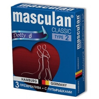 Презервативы Masculan тип 2 (с пупырышками , 3 шт)