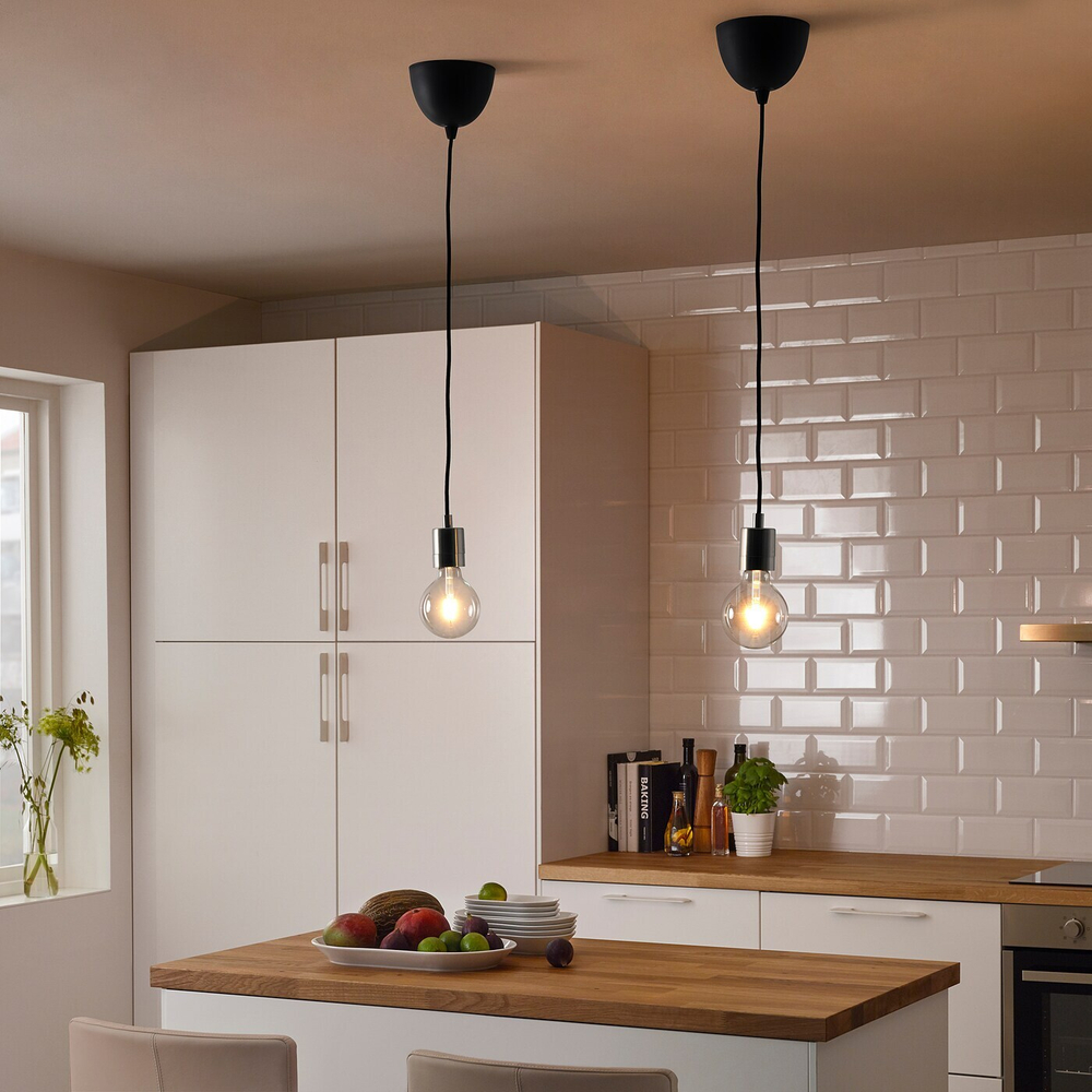 IKEA SKAFTET  (ИКЕА СКАФТЕТ)  -  Держатель кабеля, никелированная ткань, 1,4 м