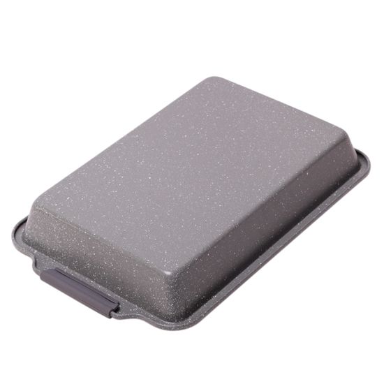 Форма для запекания Kamille KM-6027A (46х30х6 см) из углеродистой стали с мраморным покрытием