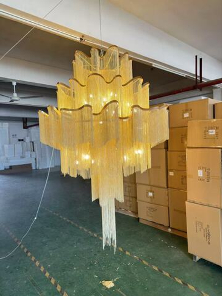 Pendant design lamp Stream by Terzani (Gold)
