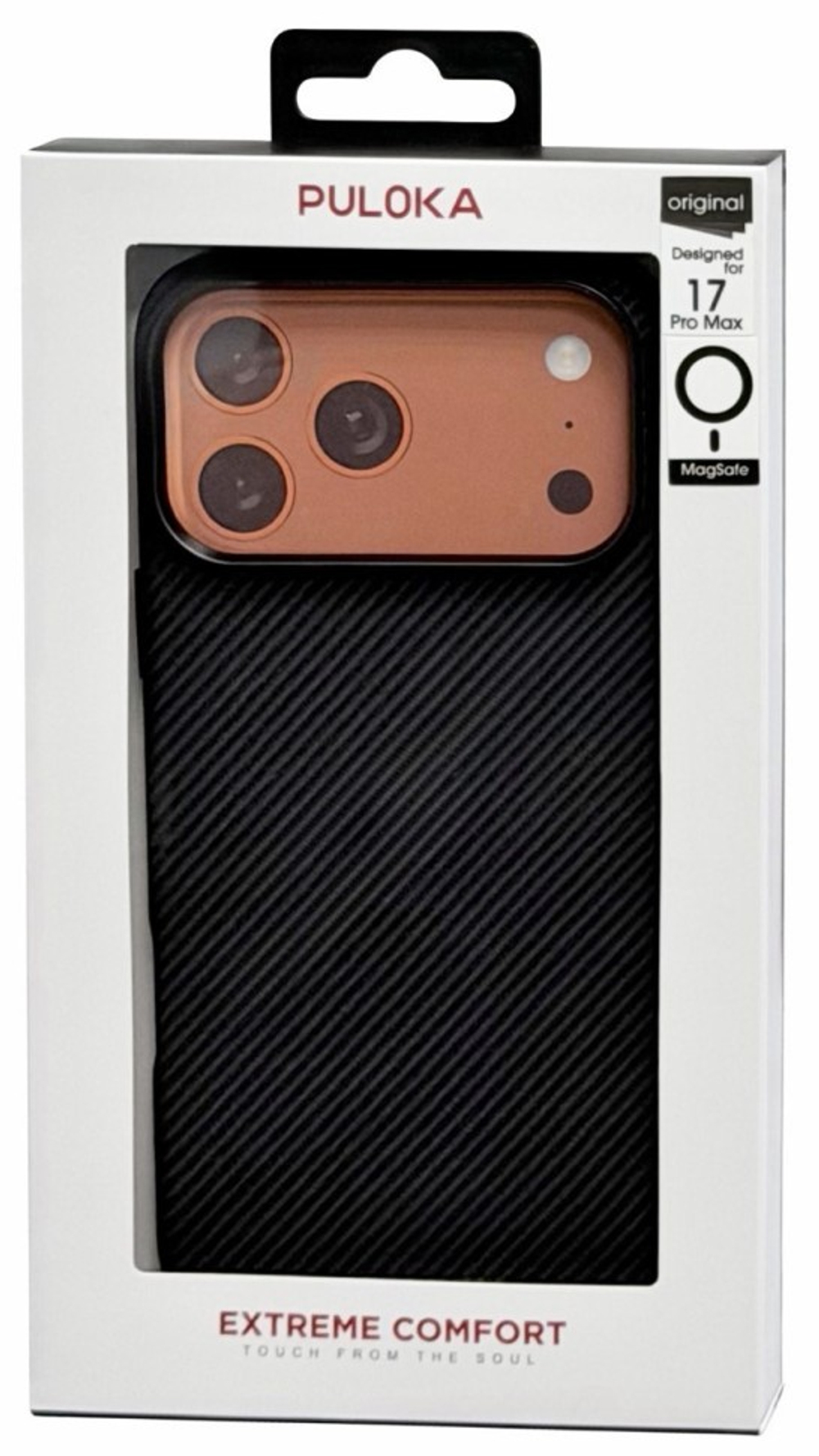 Накладка для i-Phone 17 Pro Max Puloka Classic Magsafe черный