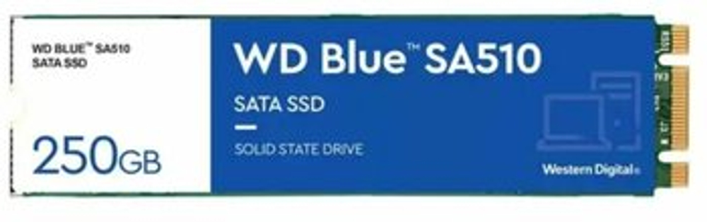 SSD WESTERN DIGITAL WD Blue SA510, 250 ГБ, M.2, SATA, WDS250G3B0B
