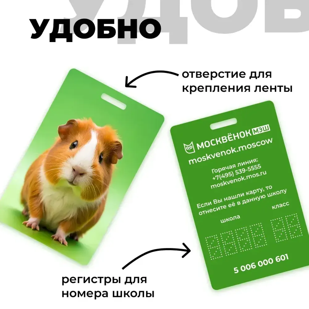 Карта Москвёнок ANIMALS №15 (проход + питание)