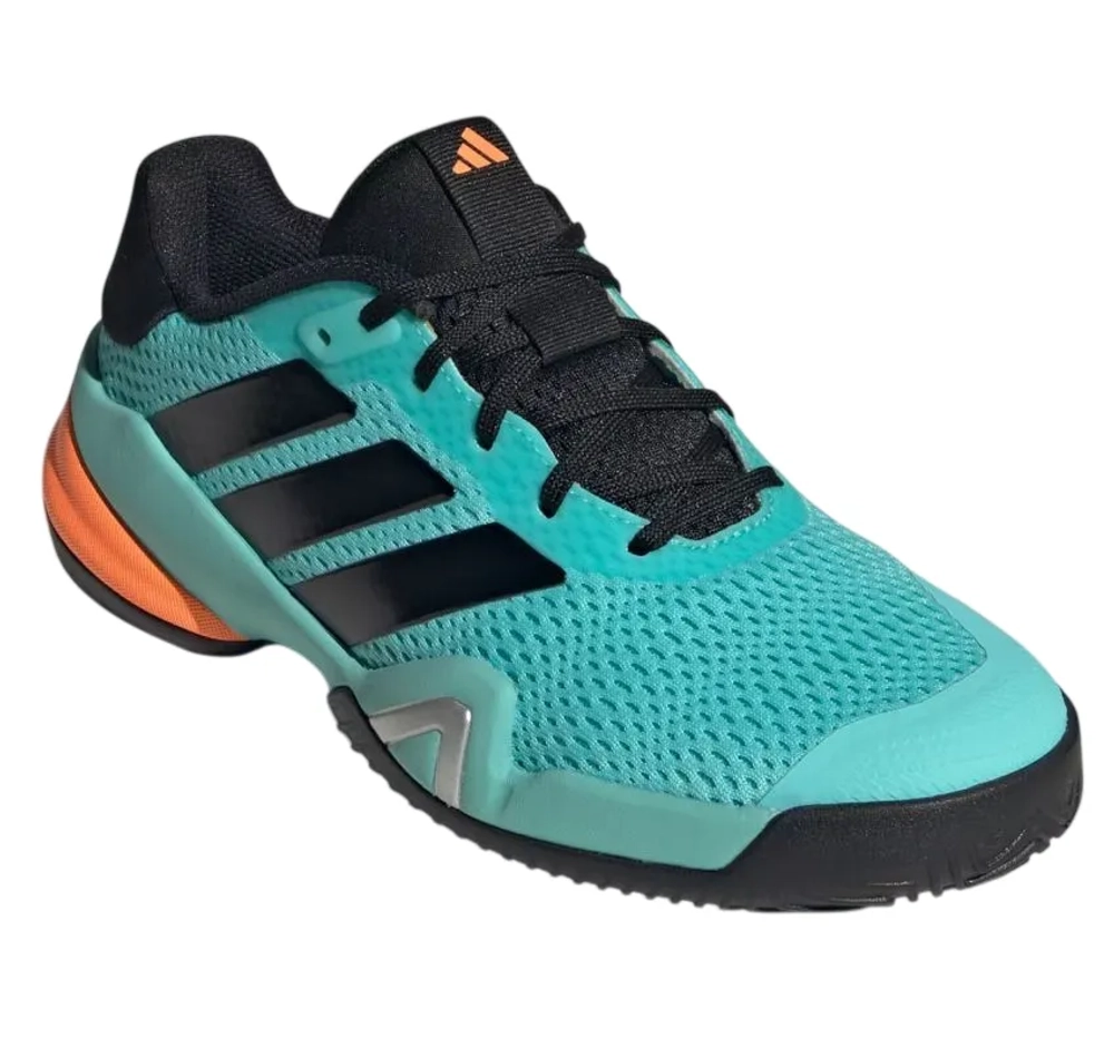Детские теннисные кроссовки Adidas Barricade K - flash aqua/core black/lucid orange