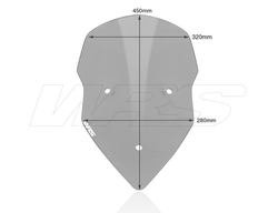 WRS Ветровое стекло Intermedio Ducati Multistrada 1200 / S (2010-2012) затемненное DU013F