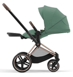 Коляска Cybex Priam IV Rosegold complete Cloud G Almond Beige Plus Base G 3 в 1 Leaf Green