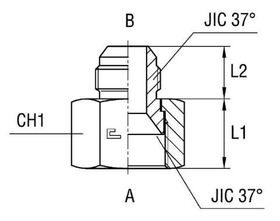 Соединение PS JIC 1.1/16 - JIC 7/8