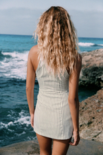 МИНИ-ПЛАТЬЕ В ПОЛОСКУ С ПУГОВИЦАМИ — ZARA