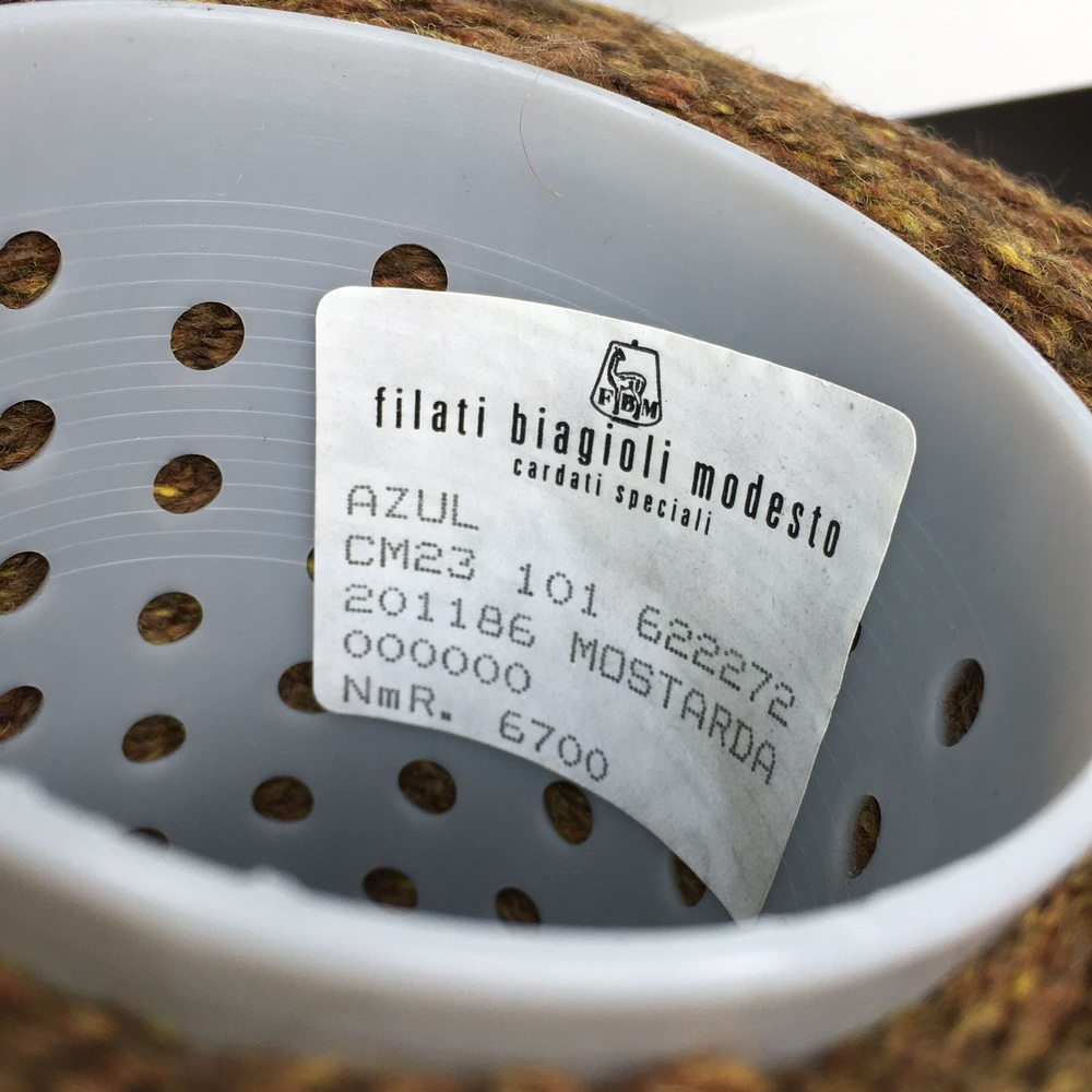 AZUL - Biagioli Modesto; 97% верблюжонок, 3% п/а; 670м/100гр; col.201186 Mostarda, цвет: горчичный коричневый; S717; Есть мал. бобинка - 70, 128, 144, 168, 171, 209гр. MP