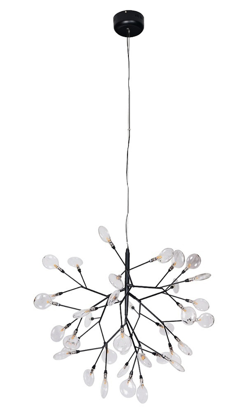Подвесной светильник Crystal Lux EVITA SP36 BLACK/TRANSPARENT