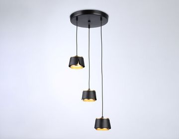 Подвесной светильник со сменной лампой 3*GX53 TN71252/3 BK/GD чёрный/золото Techno family Ambrella