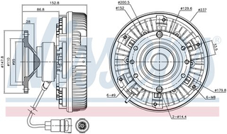 Гидромуфта электр. D=233 DAF 95XF