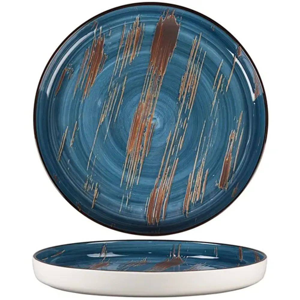 Тарелка с бортом d 28 см h3,1 см Texture Dark Blue P.L. Proff Cuisine [1]