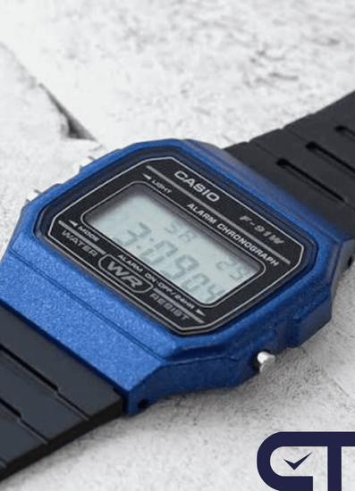Casio F-91WM-2A — мужские цифровые часы с микроподсветкой