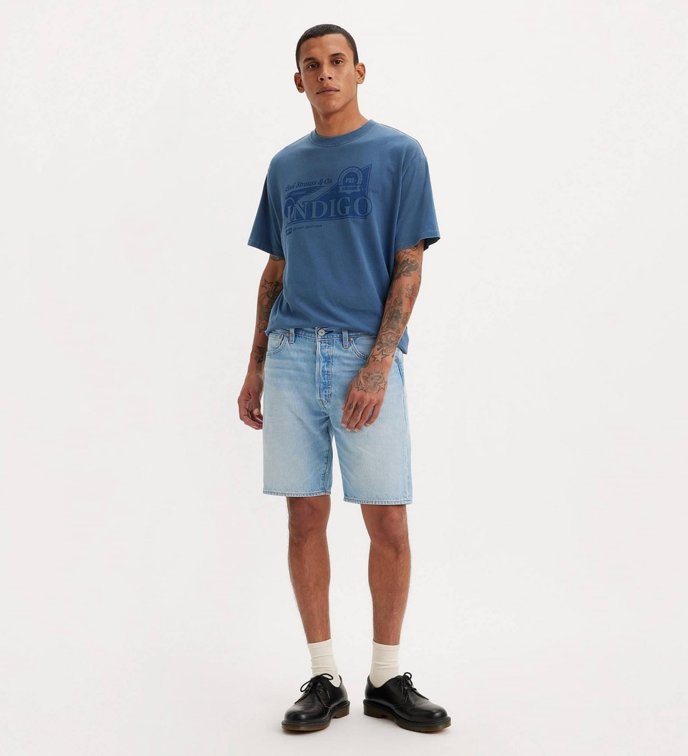 Шорты джинсовые мужские LEVI'S 501®ORIGINAL SHORTS LIGHT INDIGO - WORN IN