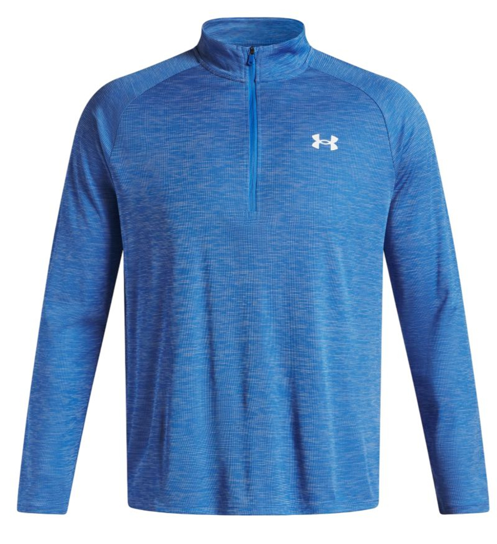 Теннисная футболка Under Armour Tech Textured 1/2 - blue