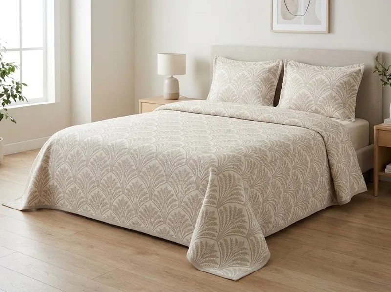 Velora Home Покрывало 1шт. 240х260 + наволочки 2 шт. 50х70 Sidelya Беж 100% Хлопок Bej