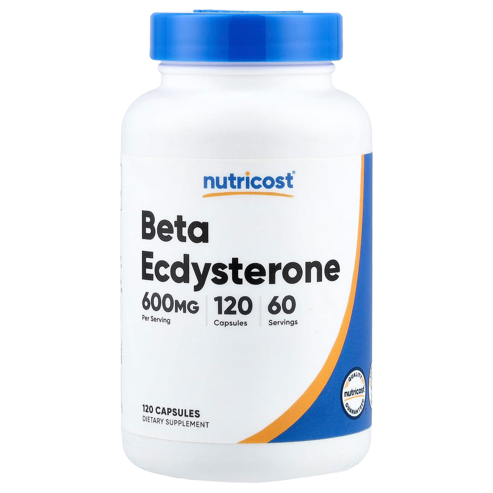 Nutricost, бета-экдистерон, 120 капсул (300 мг в 1 капсуле)