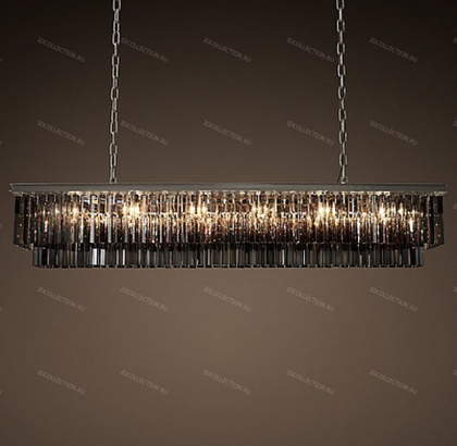 Люстра 1920S ODEON SMOKE GLASS FRINGE RECTANGULAR Restoration Hardware 68070850