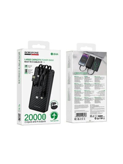 Внешний аккумулятор BJ84A 20000 mAh с кабелями