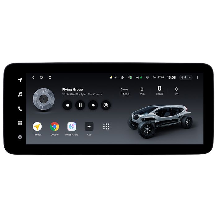 Магнитола для BMW 5 E60 2008-2010 CIC - Teyes LUX ONE ROUND монитор 12.3" 2K QLED на Android 10, Быстрая, CarPlay, 4G SIM-слот