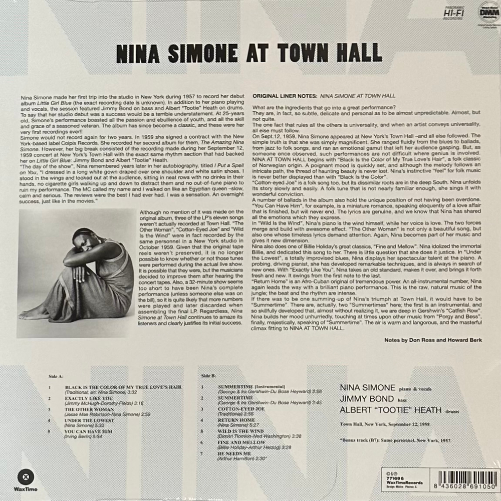 Nina Simone - Nina Simone At Town Hall (Европа 2011г.)