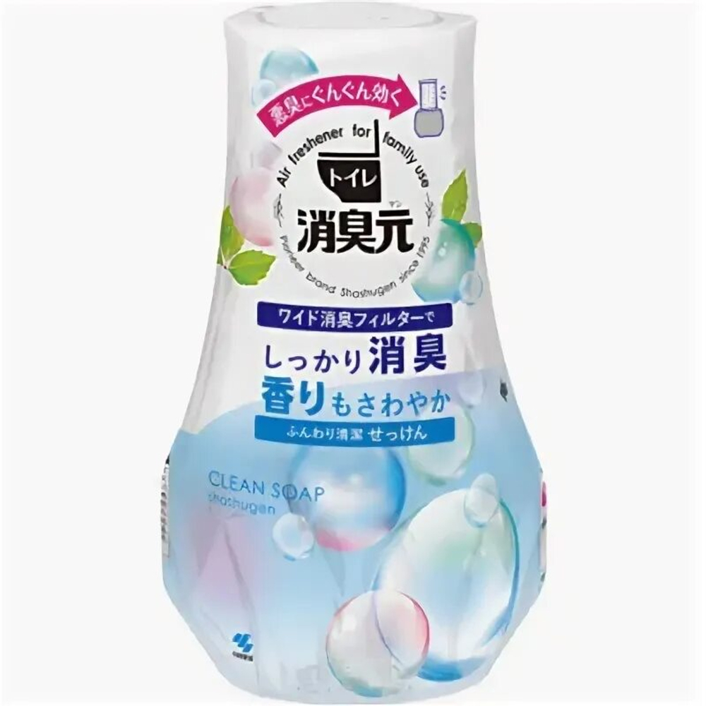 KOBAYASHI Shoshugen Toilet Clean Soap Жидкий дезодорант для туалета, с ароматом свежести, 400мл, 1/16