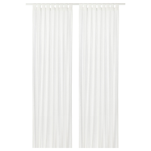 Комплект штор IKEA MATILDA (МАТИЛЬДА), Белый, 140x250 см, 2 шт