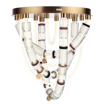 Люстра потолочная LED 80W 4000K 5455/80CL латунь/терракот/черный COLLIER Odeon Light Exclusive