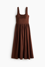 Платье из смеси льна со сборками - H&M