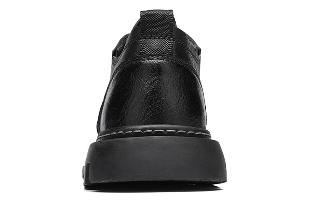 Jeep Casual Leather Shoes Men"s Low top Black