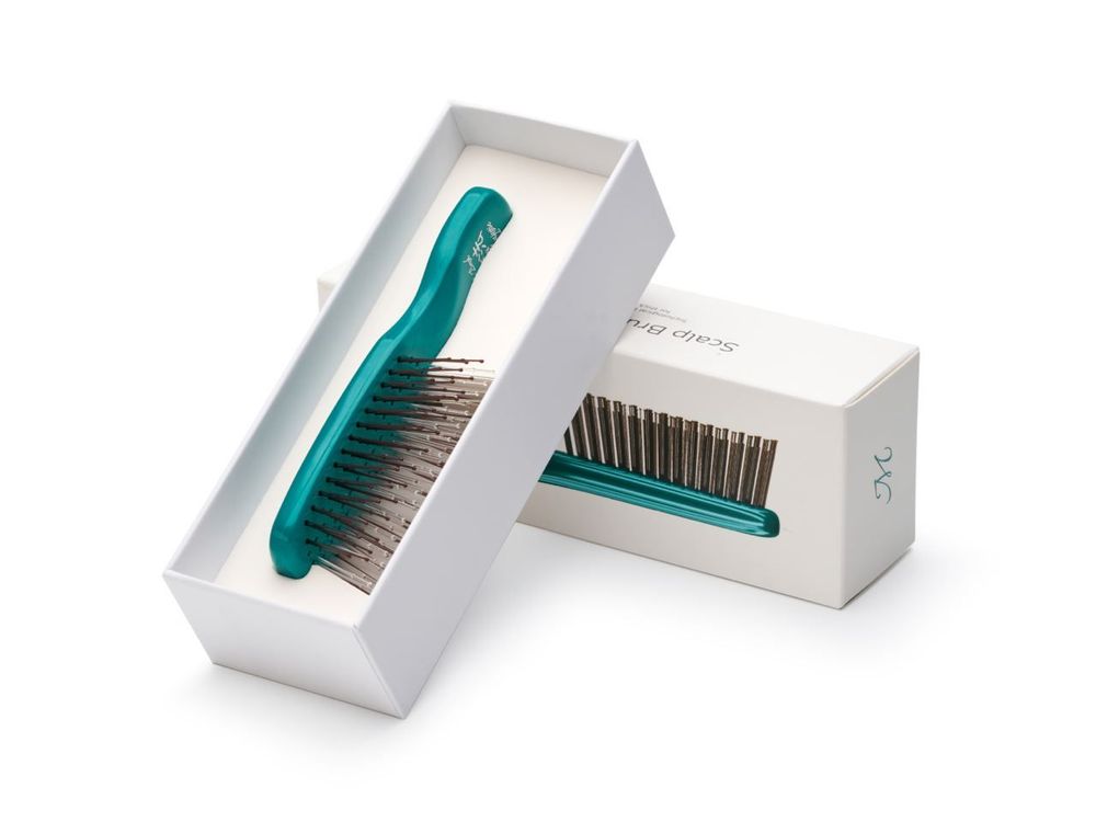 Расческа Majestic Scalp Brush зеленый жемчуг (дорожная версия)