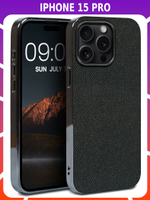 Дизайнерский чехол для IPHONE 15 PRO с мягкой тканевой поверхностью